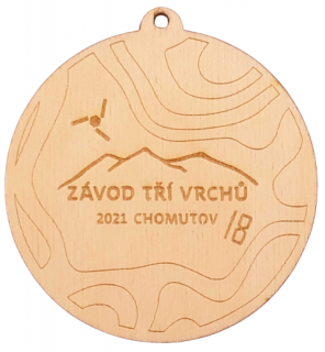 Medaile dřevěná DRM070 - průměr 70 mm